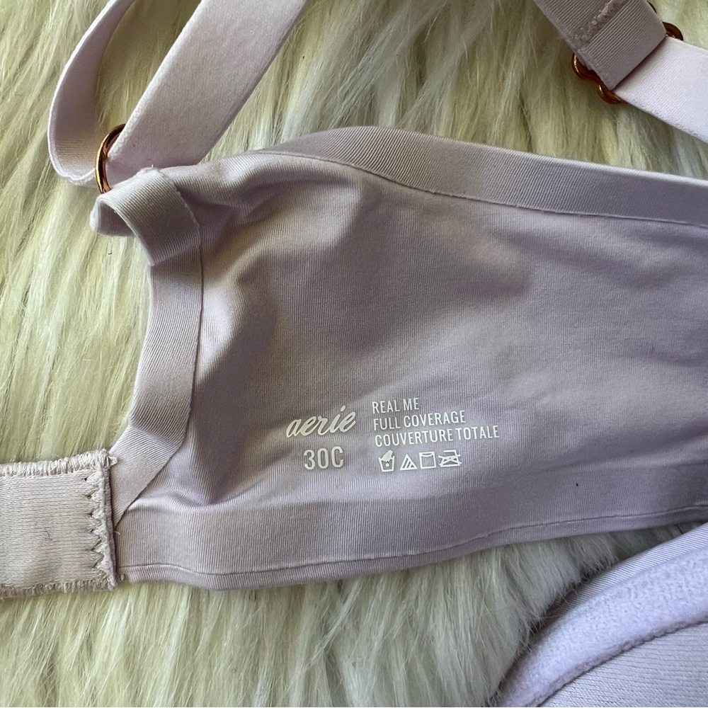 Aerie Light Pink Lightly Line Tee Shirt Bra - Picture 3 of 3